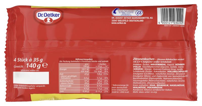 Dr. Oetker Kleine Kuchen 4x Zitrone