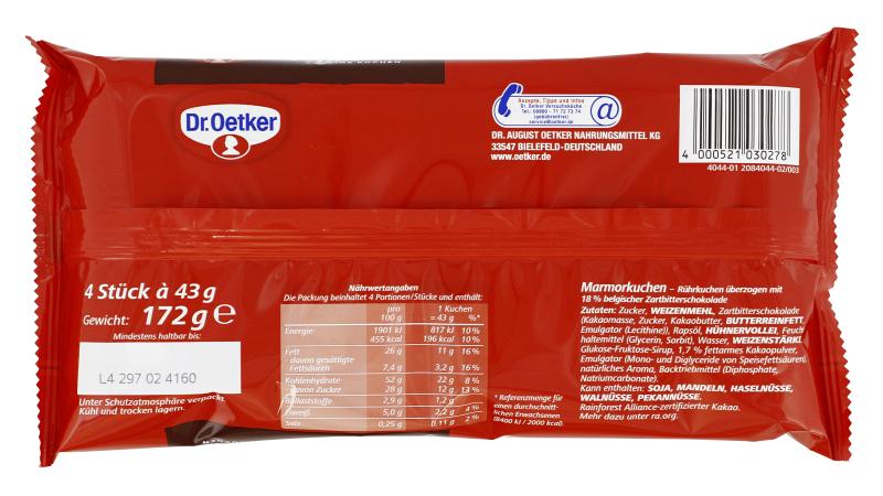 Dr. Oetker Kleine Kuchen 4x Marmor