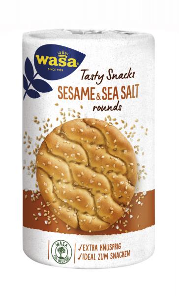 Wasa Knäckebrot Tasty Snacks Sesame & Sea Salt rounds