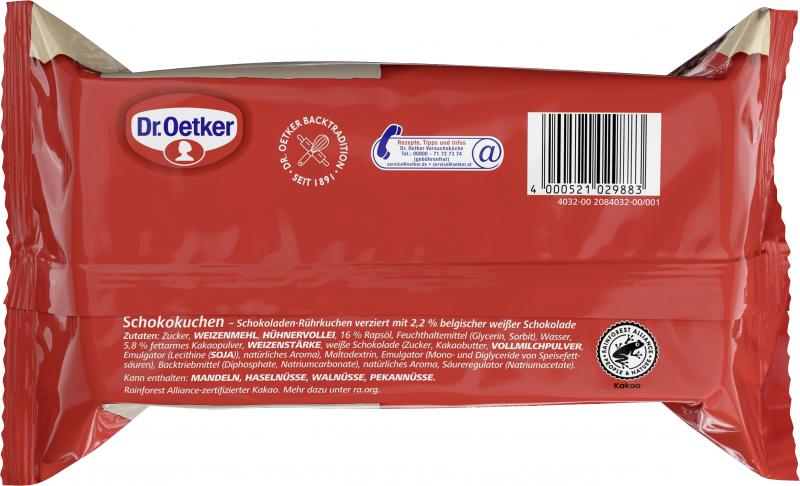 Dr. Oetker Kuchen Schoko mit weißer Schokoladenglasur
