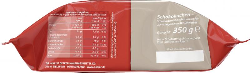 Dr. Oetker Kuchen Schoko mit weißer Schokoladenglasur