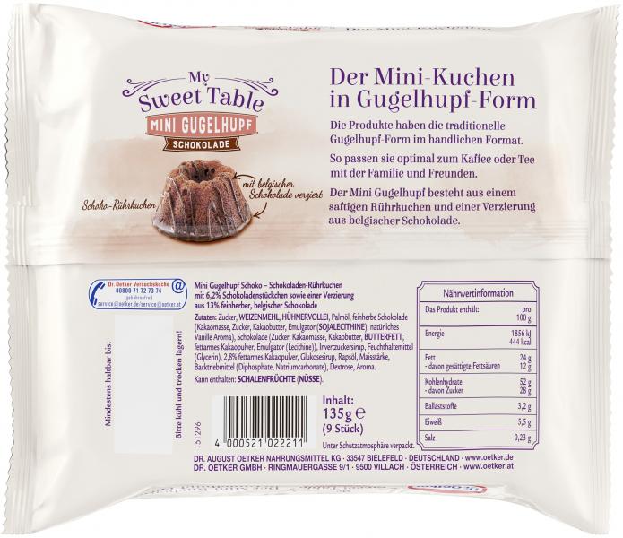 Dr. Oetker My Sweet Table Mini Gugelhupf Schokolade