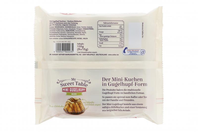 Dr. Oetker My Sweet Table Mini Gugelhupf Nuss