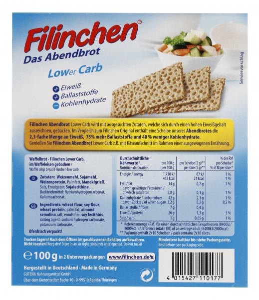 Filinchen das Abendbrot Lower Carb