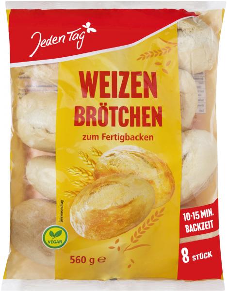 Jeden Tag 8 Weizenbrötchen zum Aufbacken