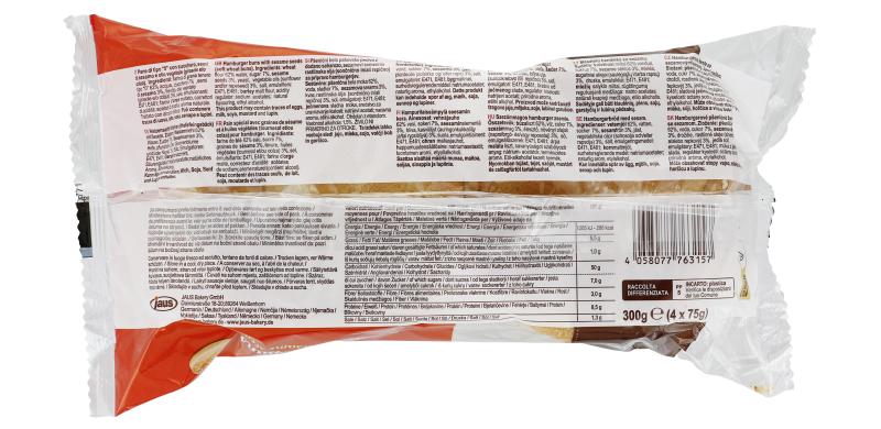 Jaus Bakery Megaburger Buns Sesam