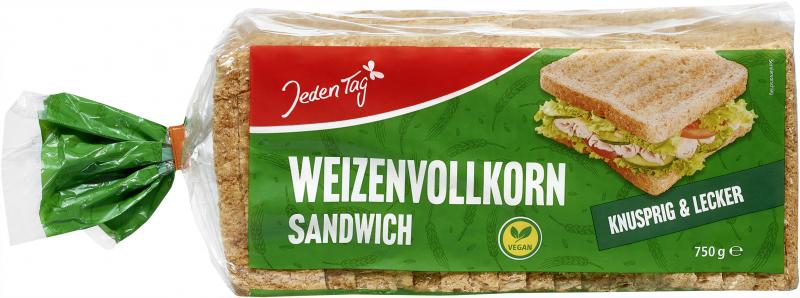 Jeden Tag Weizenvollkorn Sandwich