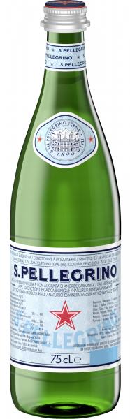 San Pellegrino Mineralwasser naturale frizzante Glasflasche (Mehrweg)