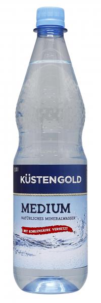 Küstengold Mineralwasser Medium Pet (Mehrweg)