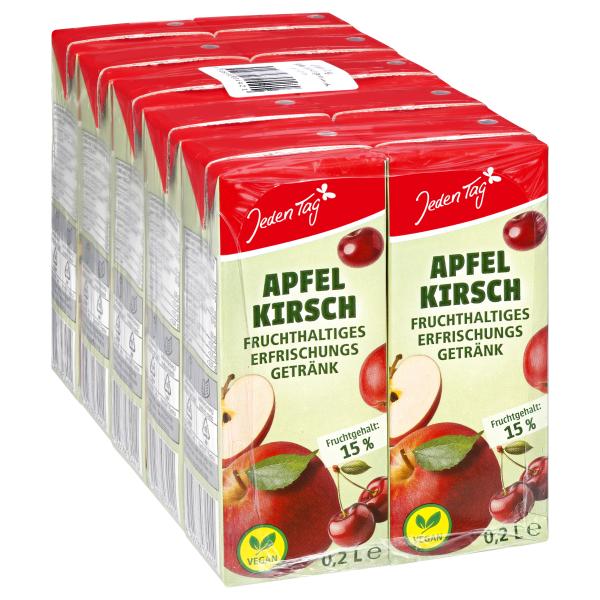 Jeden Tag Fruchthaltiges Erfrischungsgetränk Apfel-Kirsch