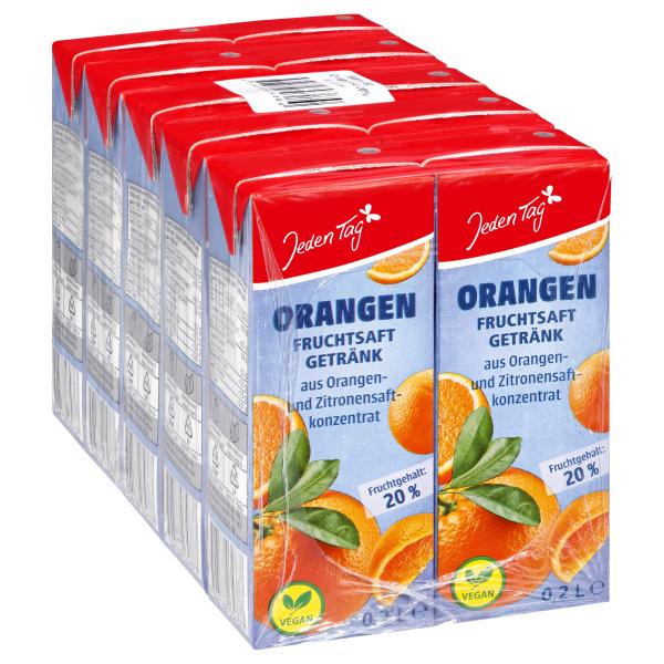 Jeden Tag Orangen-Fruchtsaftgetränk