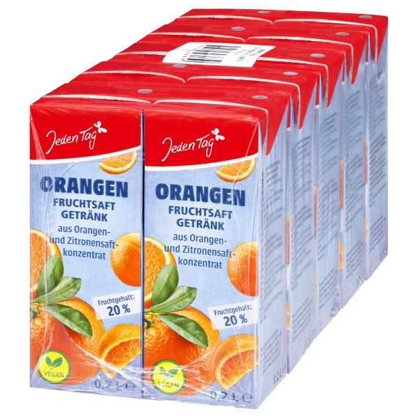 Jeden Tag Orangen-Fruchtsaftgetränk