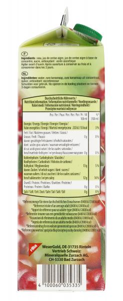 Wesergold Sauerkirsch-Nektar