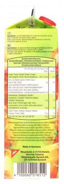 Wesergold Tomatensaft