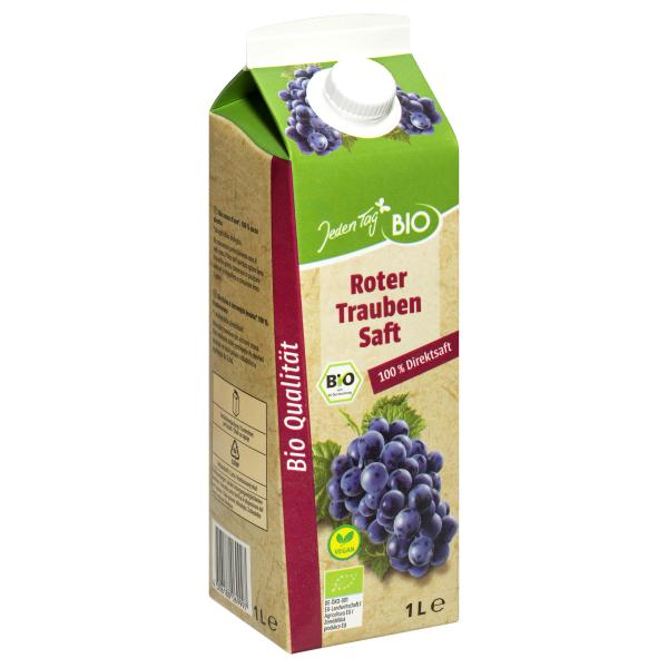 Jeden Tag Bio Roter Traubensaft 100% Direktsaft