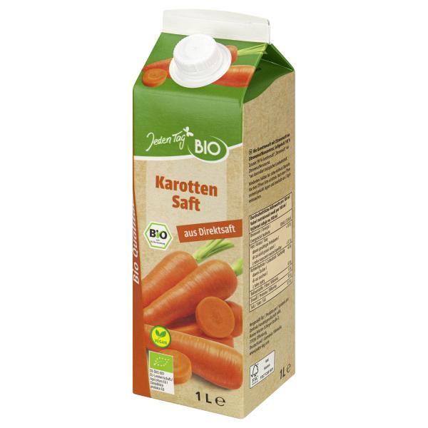Jeden Tag Bio Karottensaft aus Direktsaft