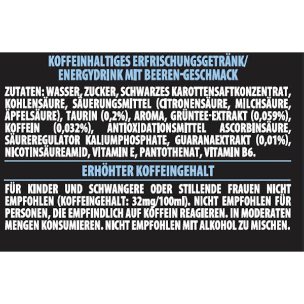 Rockstar Energy Drink Blueberry Pomegrante Acai Flavour (Einweg)