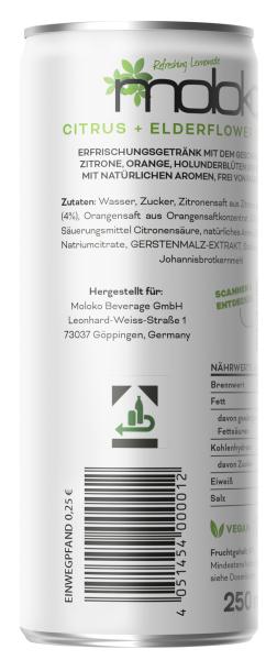 Moloko Citrus + Elderflower Softdrink  (Einweg)