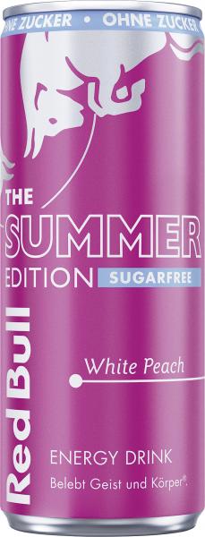Red Bull Energy Drink Summer Edition White Peach Sugarfree (Einweg)