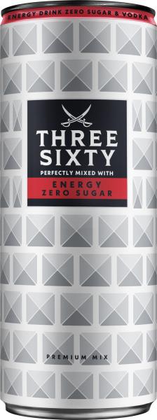 Three Sixty Vodka Energy Zero (Einweg)