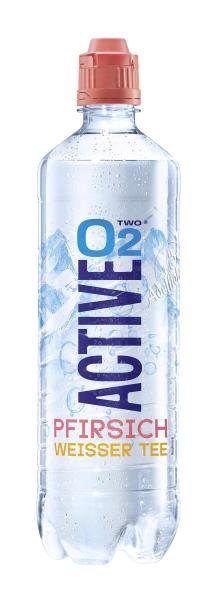 Active O2 Two Erfrischungsgetränk Pfirsich weißer Tee PET (Einweg)