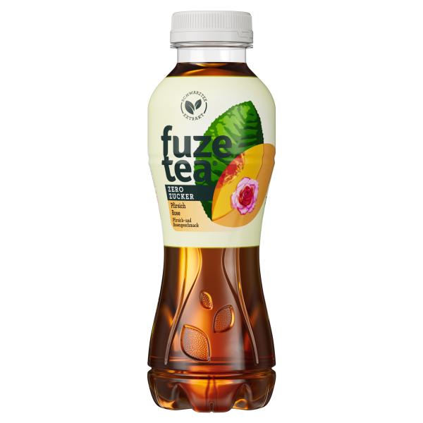 Fuze Tea Zero Schwarzer Tee Pfirsich-Rose (Einweg)