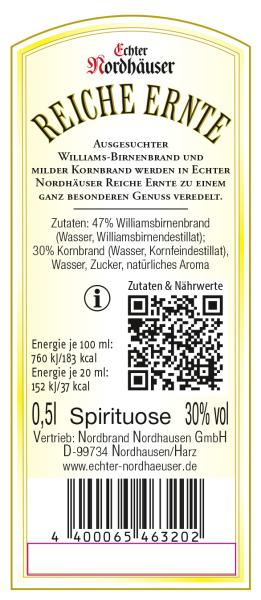 Echter Nordhäuser Reiche Ernte Williamsbirne