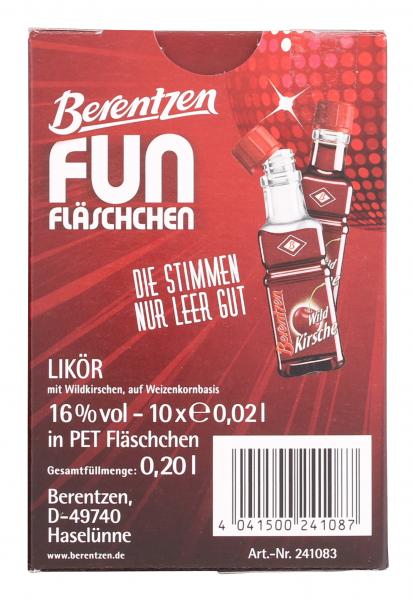 Berentzen Fun Fläschchen Wildkirsche 
