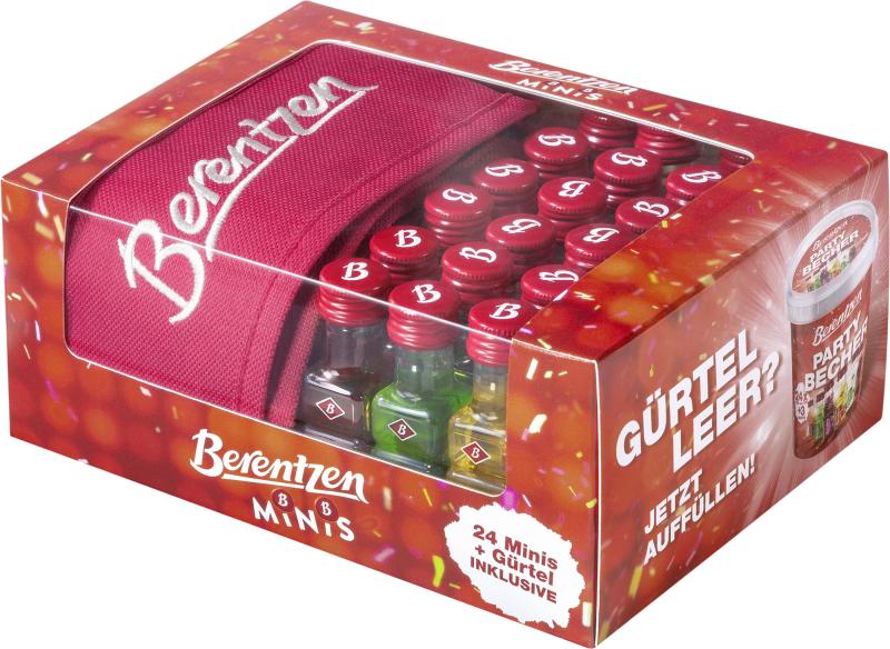Berentzen Minis 24x0,02l PET + Gürtel inklusive