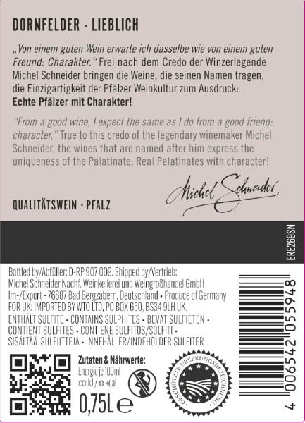 Michel Schneider Dornfelder Rotwein lieblich