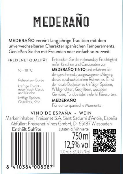 Freixenet Mederaño Tinto Rotwein kräftig