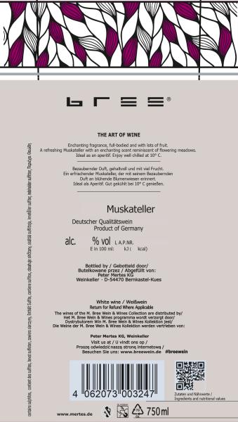Bree Muskateller Aroma Edition Weißwein lieblich