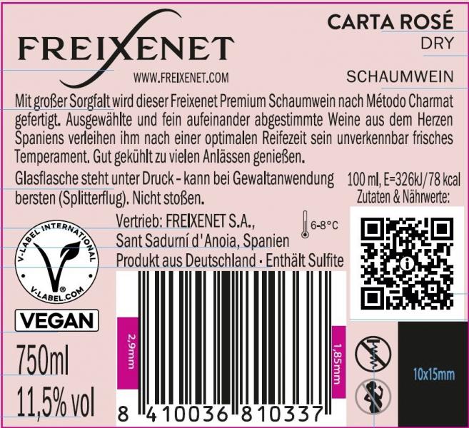 Freixenet Carta Rosé Dry