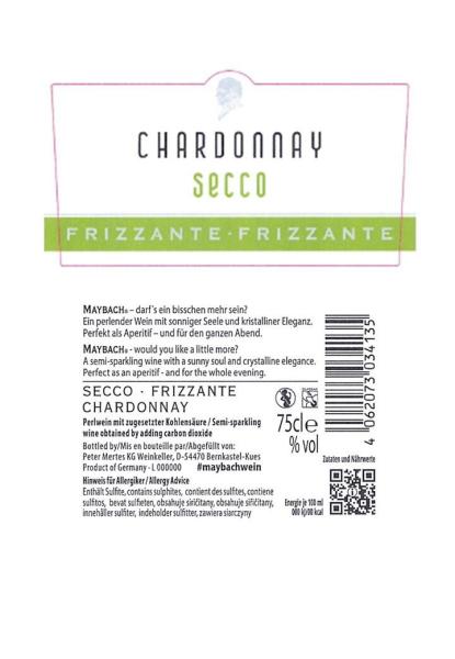 Maybach Chardonnay Secco Frizzante