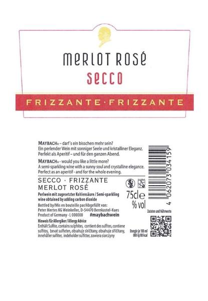 Maybach Merlot Rosé Secco Frizzante