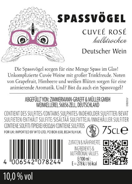 Spassvögel Cuveé Rosé Roséwein halbtrocken