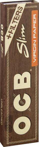 OCB Filterpapier Unbleached Slim Virgin Paper