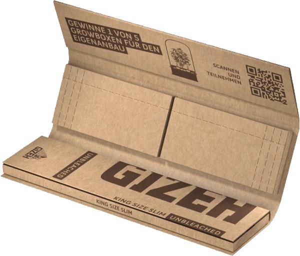 Gizeh Filterpapier Unbleached King Size Slim