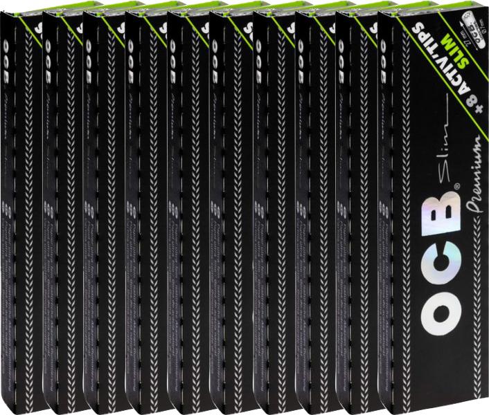 OCB Schwarz Premium Long Slim+ ActivTips