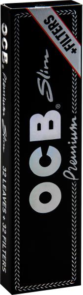 OCB Schwarz Premium Long Slim + Tips