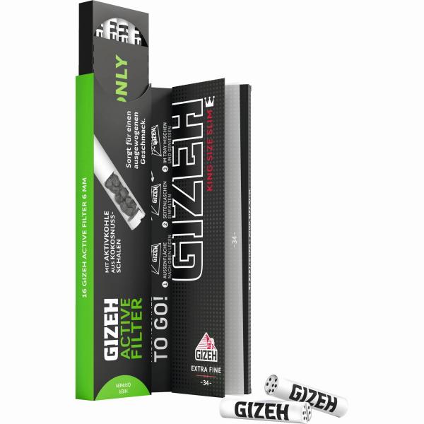 Gizeh Black King Size Slim + Active Filter