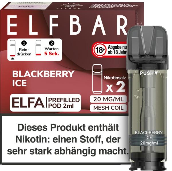 Elfbar Elfa Pod Blackberry Ice 20mg/ml - 8,99 EUR