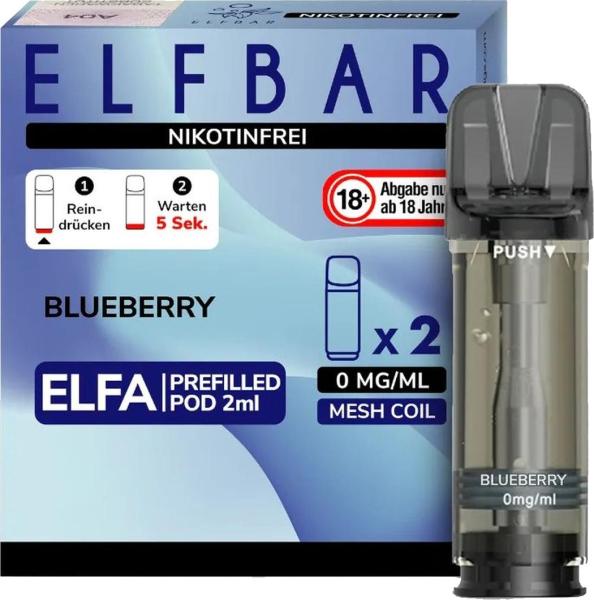 Elfbar Elfa Pod Blueberry 0mg/ml - 8,99 EUR
