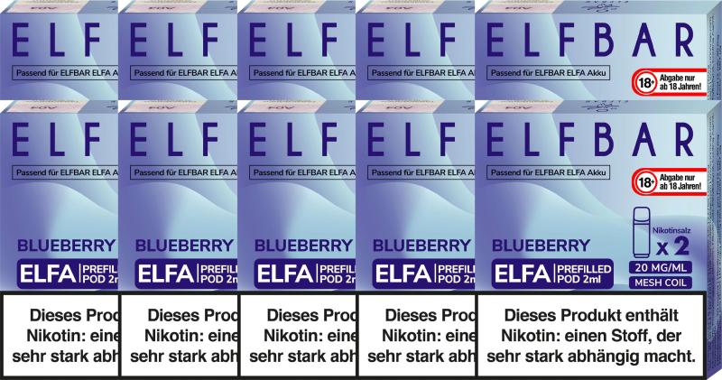 Elfbar Elfa Pod Blueberry 20mg/ml - 8,99 EUR