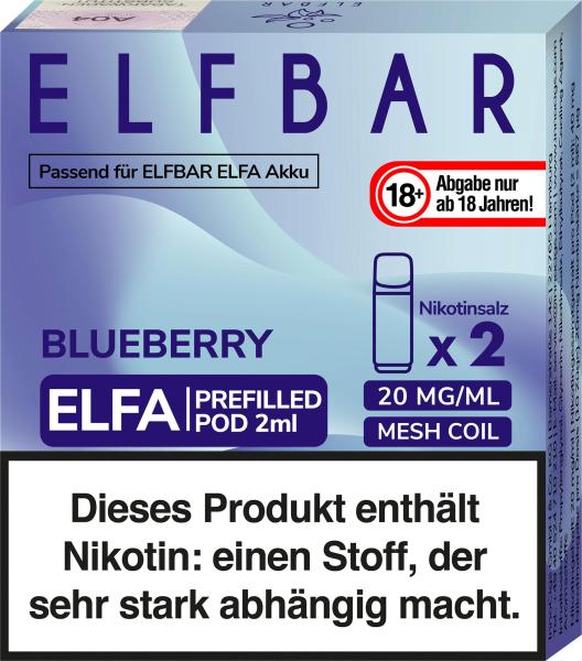 Elfbar Elfa Pod Blueberry 20mg/ml - 8,99 EUR