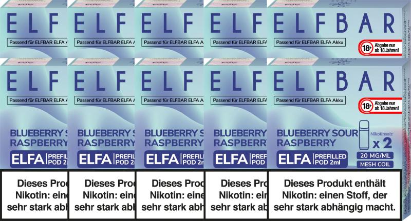 Elfbar Elfa Pod Blueberry Sour Rasberry 20mg/ml - 8,99 EUR