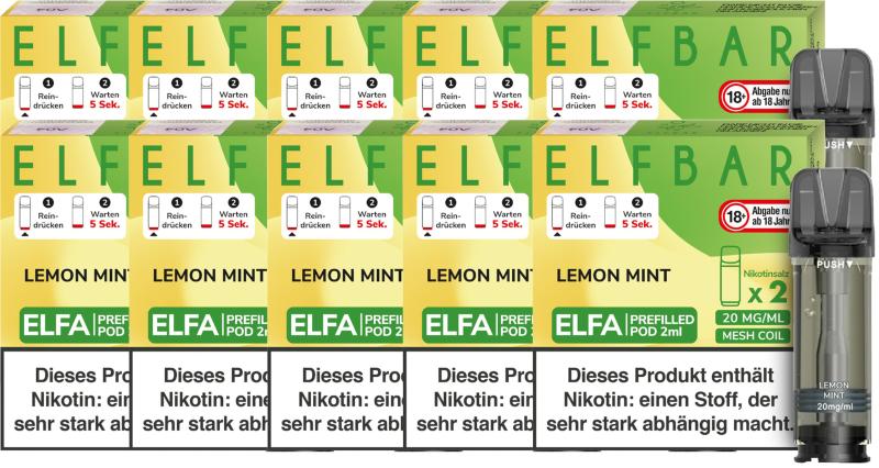 Elfbar Elfa Pod Lemon Mint 20mg/ml - 8,99 EUR