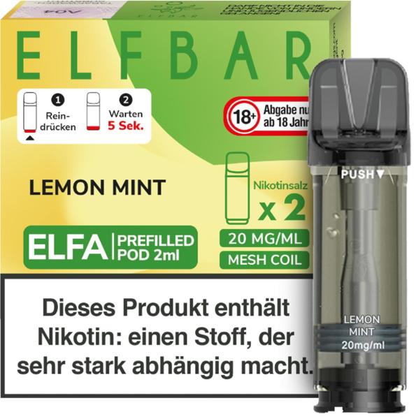 Elfbar Elfa Pod Lemon Mint 20mg/ml - 8,99 EUR