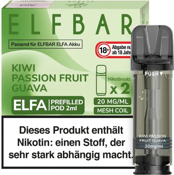 Elfbar Elfa Pod Kiwi Passion Guava 20mg/ml - 8,99 EUR