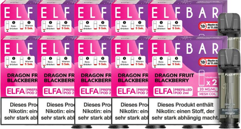 Elfbar Elfa Pod Dragon Fruit Blackberry 20mg/ml - 8,99 EUR